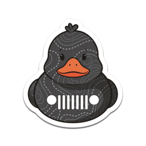 Duck Duck Jeep Sticker Off Road Topographic Map Rubber Ducky V3