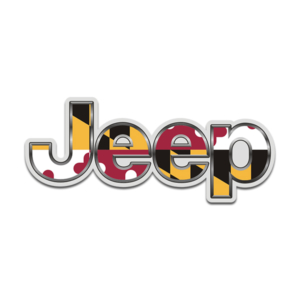 Jeep Maryland State Flag Wrangler Rubicon MD Sticker Decal