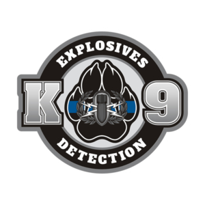 Explosives Detection K9 Paw Sticker Decal Canine Unit K-9 Bomb Dog V1 Rotten Remains