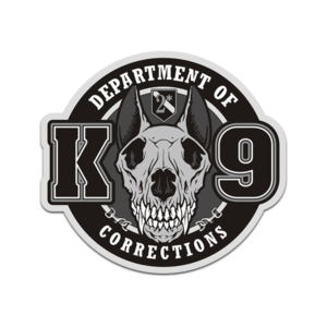 Department of Corrections K9 Unit Sticker Decal K-9 Dog Handler DOC Rotten Remains