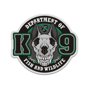 Department of Fish and Wildlife K9 Unit Sticker Decal Game Dog Handler Officer Rotten Remains