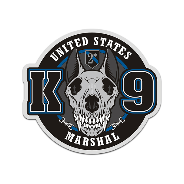U.S. Marshals K9 Unit Sticker Decal Dog Handler Federal Canine Officer Rotten Remains