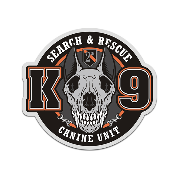 Search and Rescue K9 Sticker Decal Trailing Tracking Dog Handler SAR Rotten Remains
