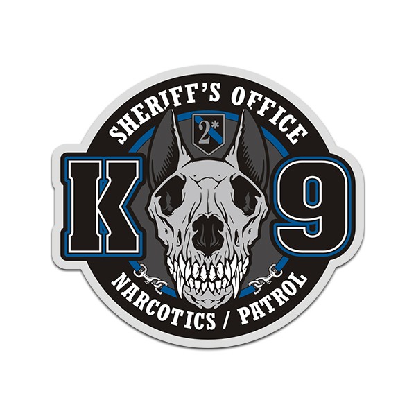 Lime Green Caution Working k-9 decal Protect and serve 
