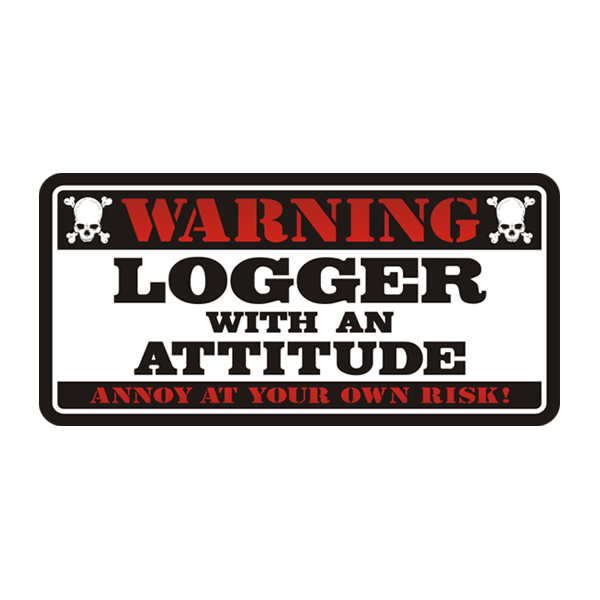 Logger Warning Decal Lumberjack Logging Vinyl Hard Hat Sticker Rotten Remains
