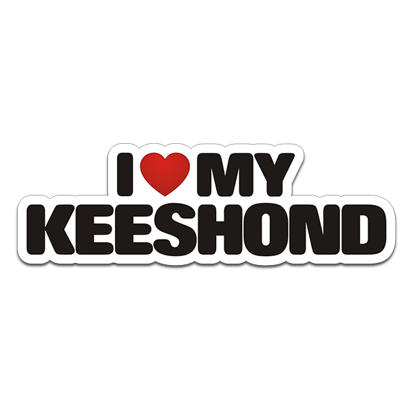 Keeshond I Love My Dog Decal Dogs Sign Vinyl Car Truck Window Sticker Rotten Remains