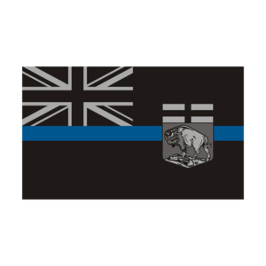 Manitoba Provincial Flag Thin Blue Line MB Police Officer Sheriff Sticker Decal Rotten Remains