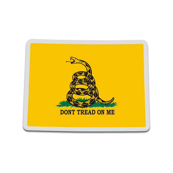 Colorado State Shaped Gadsden Flag Decal CO Dont Tread on Me Sticker Rotten Remains