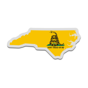 North Carolina State Shaped Gadsden Flag Decal NC Dont Tread on Me Sticker Rotten Remains