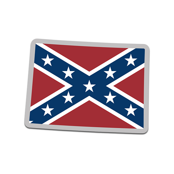 Colorado State Shaped Rebel Confederate Flag Decal CO Map Sticker Rotten Remains