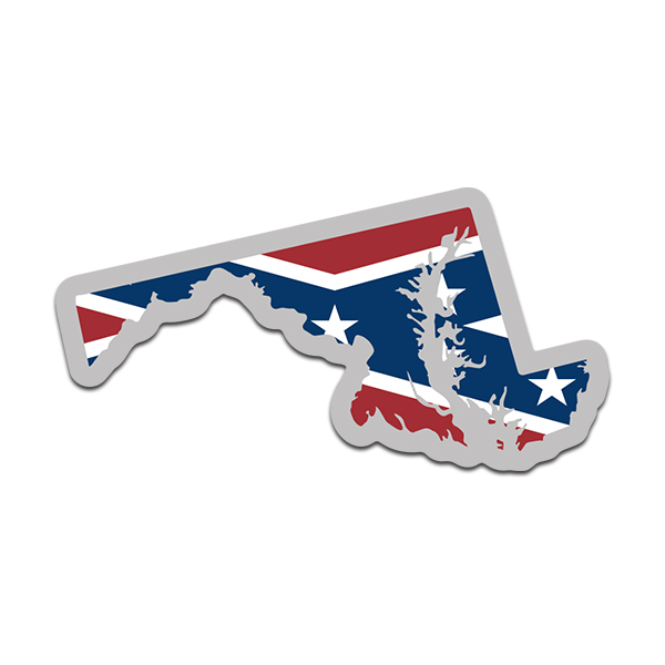 Ford Maryland State Flag Oval MD Sticker Decal - Rotten Remains