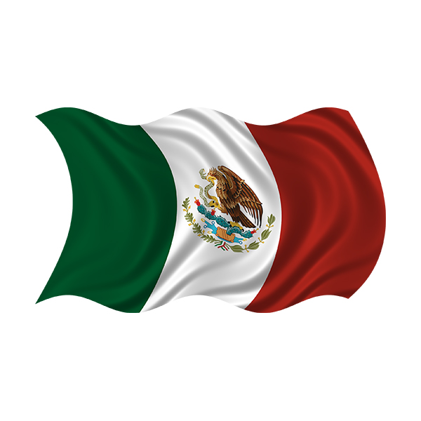 Mexico Waving Flag Decal Mexican Mexicana Car Truck Vinyl Sticker (RH) Rotten Remains