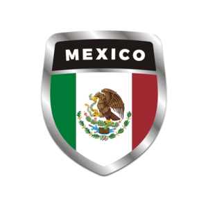 Mexico Flag Shield Badge Sticker Decal Rotten Remains