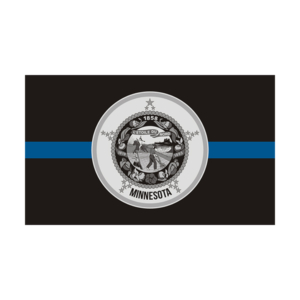Minnesota State Flag Thin Blue Line MN Police Officer Sheriff Sticker Decal Rotten Remains