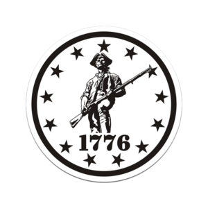 1776 Minuteman Sticker Decal 13 Stars Patriot American Revolution Minutemen Rotten Remains