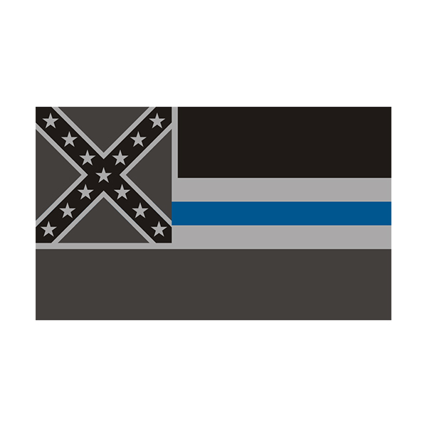 Mississippi State Flag Thin Blue Line MS Police Officer Sheriff Sticker Decal Rotten Remains