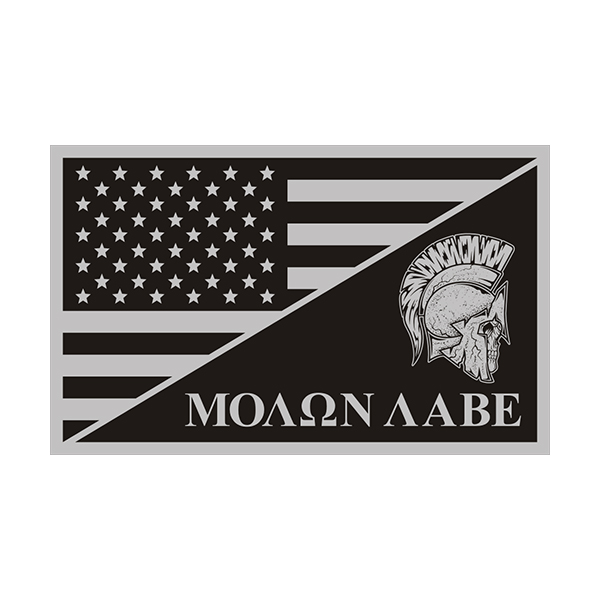 Molon Labe Subdued American Flag Decal USA 2nd Amendment Sticker Rotten Remains