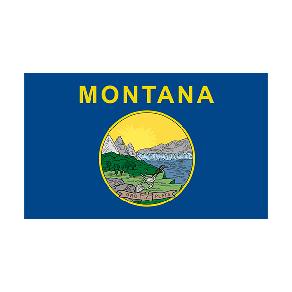 Montana State Flag MT Vinyl Sticker Decal Rotten Remains