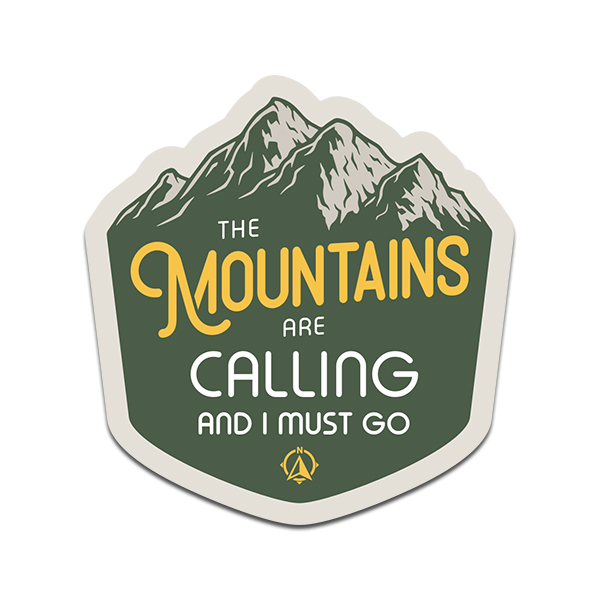 The Mountains are calling and I must go Sticker
