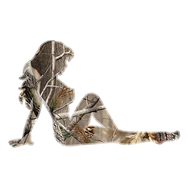 Camo Mudflap Girl Sticker Decal (RH) Rotten Remains Camo Mudflap Girl Sticker Decal (RH) Rotten Remains