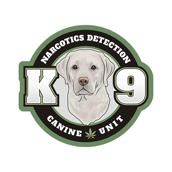 Yellow Labrador Retriever K9 Narcotics Detection K-9 Dog Unit Sticker Decal Rotten Remains