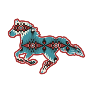 Native American Horse Sticker Decal Southwest First Nation Mustang (LH) V1 Rotten Remains