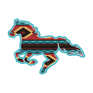Native American Horse Sticker Decal Southwest First Nation Mustang (LH) V2 Rotten Remains