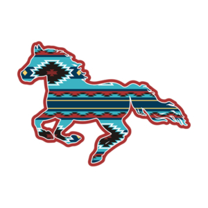 Native American Horse Sticker Decal Southwest First Nation Mustang (LH) V3 Rotten Remains