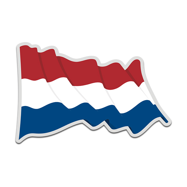Netherlands Waving Flag Holland Dutch Vinyl Decal Sticker (RH) V4 Rotten Remains