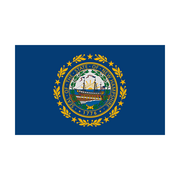 New Hampshire State Flag Nh Vinyl Sticker Decal Rotten Remains