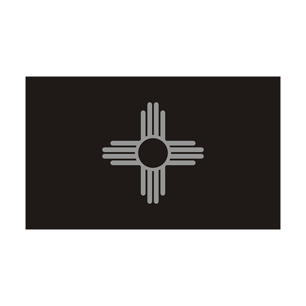 New Mexico State Subdued Flag Black Gray Decal NM Vinyl Sticker Rotten Remains