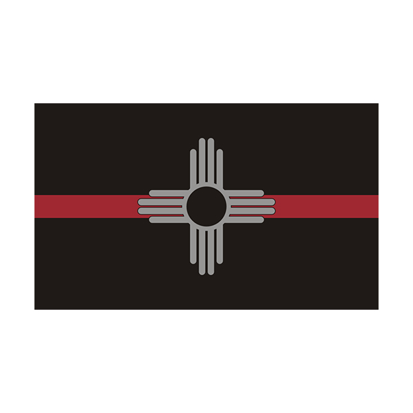 New Mexico State Flag Thin Red Line NM Firefighter Rescue Sticker Decal Rotten Remains