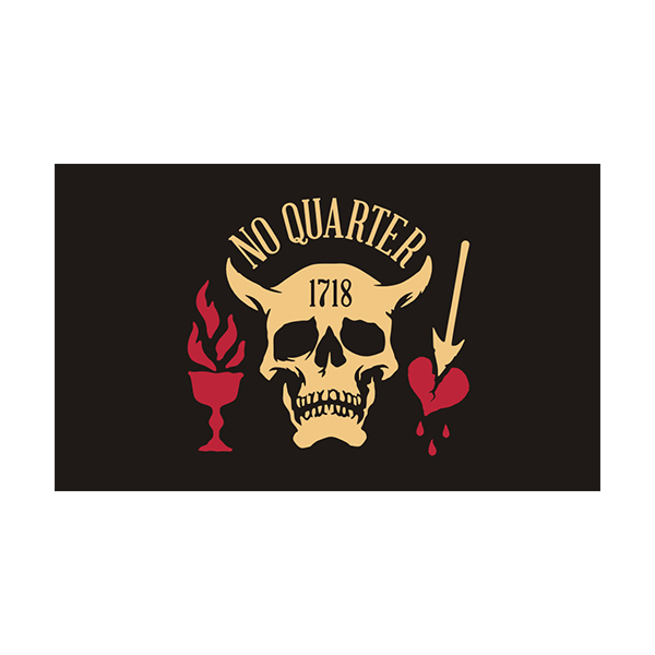 Blackbeard No Quarter Flag Sticker