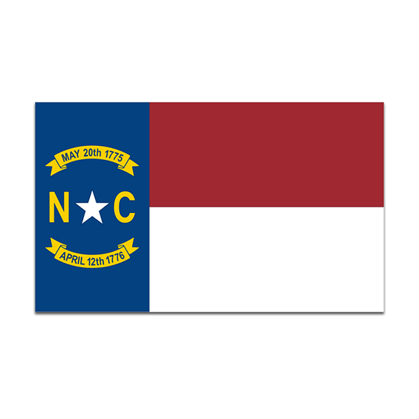 North Carolina State Flag NC Vinyl Sticker Decal Rotten Remains