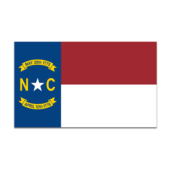 North Carolina State Flag NC Vinyl Sticker Decal - Rotten Remains