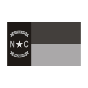 North Carolina State Subdued Flag Black Gray Decal NC Vinyl Sticker Rotten Remains