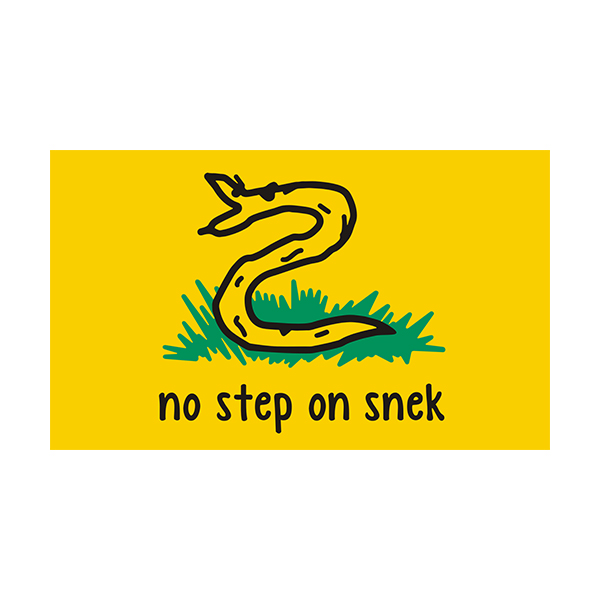 No Step On Snek Gadsden Funny Don't Tread on Me Flag Sticker Decal