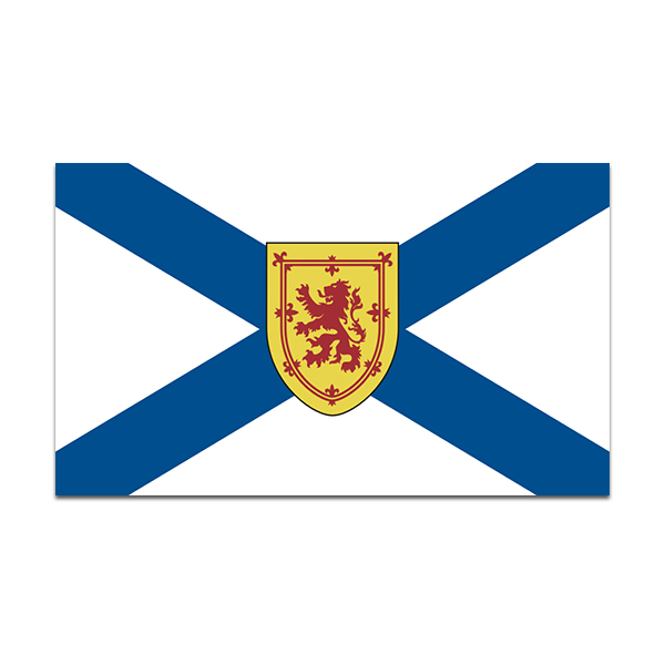 NOVA SCOTIA NS PROVINCIAL FLAG COLLECTION OF 7 DIFFERENT SIZE DECAL STICKERS ... 