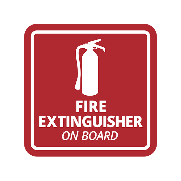Fire Extinguisher on Board Industrial Safety Sticker Decal Rotten Remains