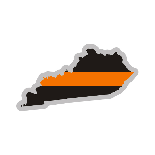 Kentucky State Thin Orange Line Decal KY Search Rescue Vinyl Sticker Rotten Remains