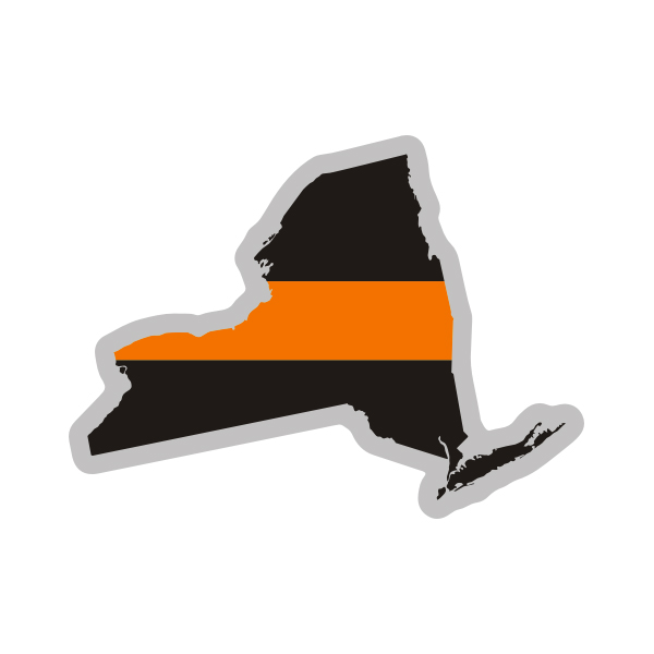 New York State Thin Orange Line Decal NY Search Rescue Vinyl Sticker Rotten Remains