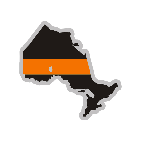 Ontario Thin Orange Line Decal ON Search Rescue Vinyl Sticker Rotten Remains