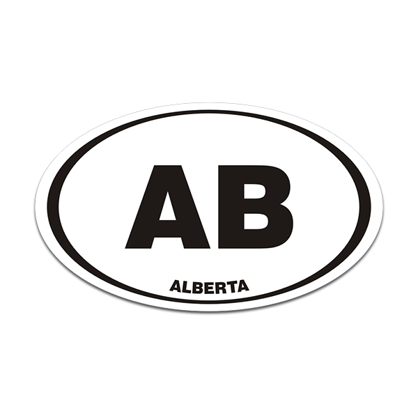 Alberta AB Province Oval Decal Euro Vinyl Sticker Rotten Remains