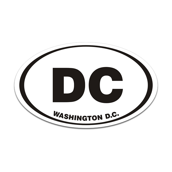 DISTRICT OF COLUMBIA    DC OVAL VINYL DECAL/STICKER 