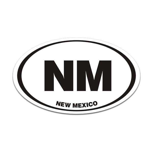 New Mexico NM State Oval Decal Euro Vinyl Sticker Rotten Remains