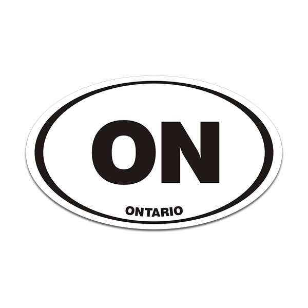 Ontario ON Province Oval Decal Euro Vinyl Sticker Rotten Remains