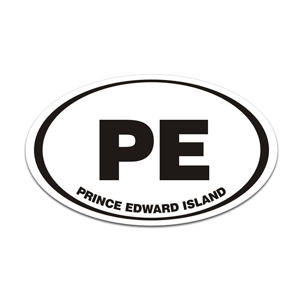 Prince Edward Island PE Province Oval Decal Euro Vinyl Sticker Rotten Remains