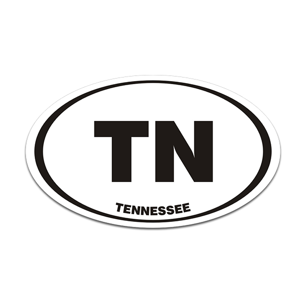 Tennessee TN State Oval Decal Euro Vinyl Sticker Rotten Remains
