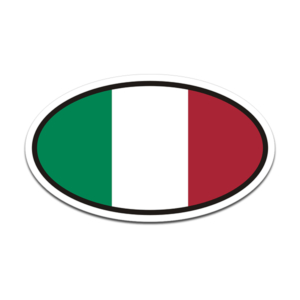 Italy Flag Oval Vinyl Sticker Decal Euro Car Truck Italian Italia