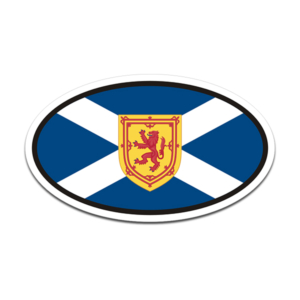 Scotland Flag Oval Vinyl Sticker Decal Euro Saltire St Andrew’s Cross V2